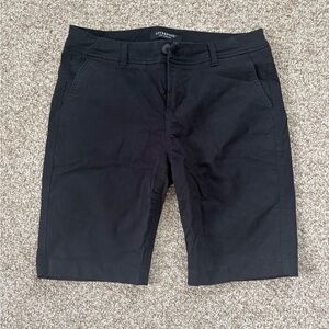 Liverpool Black Flat Front Shorts Tailored Design